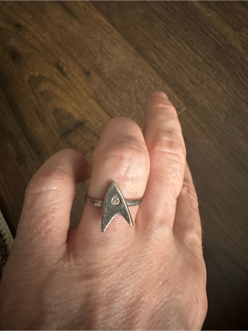 Silver Star Trek Starfleet-Inspired Ring - Silver